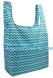 190T polyester animal folding reusable shopping bag with small pouch,Eco friendly folding polyester foldable reusable sh supplier