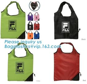 German Supermarket Recycling Polyester Foldable Shopping Bag Foldaway Recycle Polyester Bag,polyester/ nylon draw string supplier