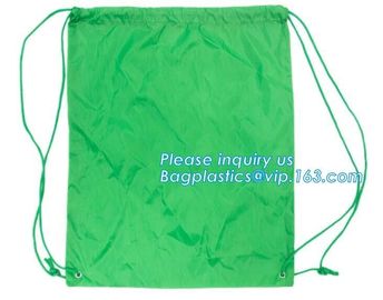 Recycled Foldable Nylon Polyester Tote Bag with logos polyester shopping bag Custom advertising handle non woven bag PAC supplier