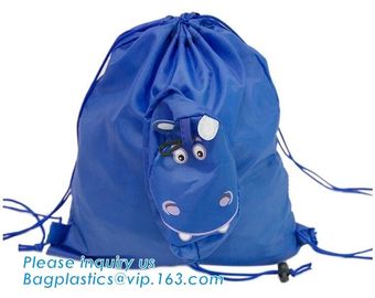 Promotional Sports Gym Sack Polyester Drawstring Bag With Logo Printed,pouch design sublimation printing polyester shopp supplier