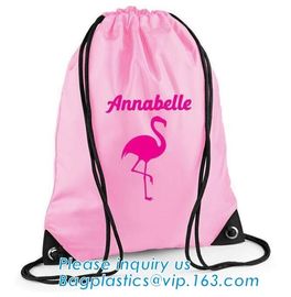 Polyester fabric drawstring bag /advertising pull rope backpack cloth bag /nylon shoulder pocket customization BAGEASE supplier