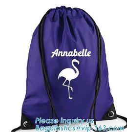 Polyester fabric drawstring bag /advertising pull rope backpack cloth bag /nylon shoulder pocket customization BAGEASE supplier