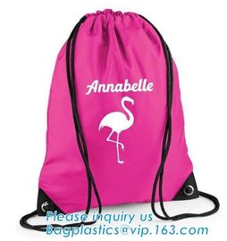 Polyester fabric drawstring bag /advertising pull rope backpack cloth bag /nylon shoulder pocket customization BAGEASE supplier