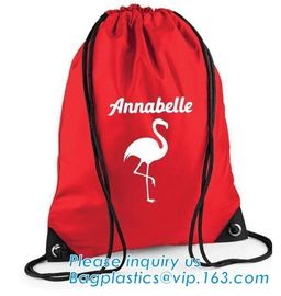 Polyester fabric drawstring bag /advertising pull rope backpack cloth bag /nylon shoulder pocket customization BAGEASE supplier