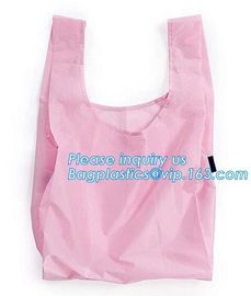 Supermarket polyester foldable non-woven bags fabric grocery shopping bag with different colors,Eco Friendly Polyester L supplier