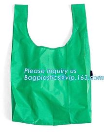 Supermarket polyester foldable non-woven bags fabric grocery shopping bag with different colors,Eco Friendly Polyester L supplier