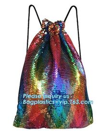 Shining Sequin Backpack Back Pack,Glitter Drawstring Backpack Bling Shining Bag Shoulder Bag Sequin Backpack, bagplastic supplier