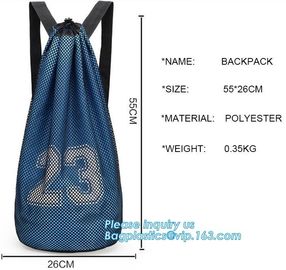 promotional daily recycled customized wholesale mesh drawstring backpack,drawstring backpack kids mesh backpack manufact supplier