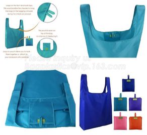 Supermarket Cheap Recyclable Polyester Reusable Foldable Shopping Bag,Value Friendly Reusable Polyester Foldable Shoppin supplier