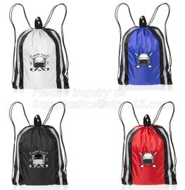 promotional Gym drawstring backpack tip quality polyester, backpack,sport resistant backpack bag,string closure shoe bag supplier