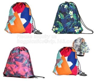 promotional Gym drawstring backpack tip quality polyester, backpack,sport resistant backpack bag,string closure shoe bag supplier