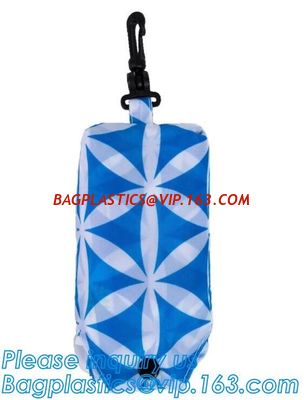 Poly Folding Foldable Grocery Bag, Custom Nylon Reusable Foldable Shopping Bag,420D Polyester Gymsack Varsity Bag packag supplier
