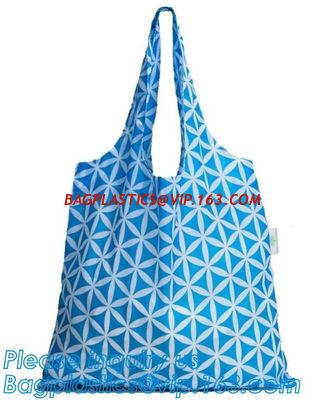 Poly Folding Foldable Grocery Bag, Custom Nylon Reusable Foldable Shopping Bag,420D Polyester Gymsack Varsity Bag packag supplier