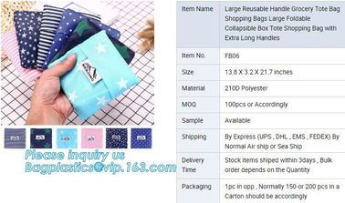 factory price custom cute animal design 190T polyester shopping bag foldable,reusable promotional folding foldable polye supplier