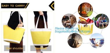 promotional 16 cans insulated cooler tote bag outdoor picnic lunch freezable bag for camping beach travel bags, bagplast supplier