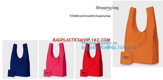 Eco-Friendly Reusable Polyester Foldable Shopping Bag,Custom Gift Promotional 210D 420D Polyester 190T Nylon Small Draws supplier