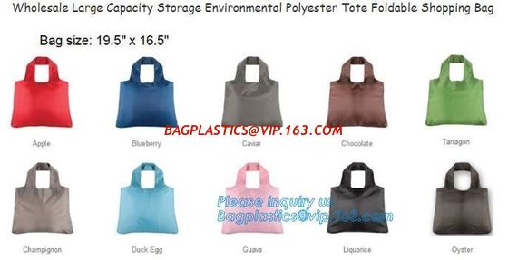 Eco-Friendly Reusable Polyester Foldable Shopping Bag,Custom Gift Promotional 210D 420D Polyester 190T Nylon Small Draws supplier