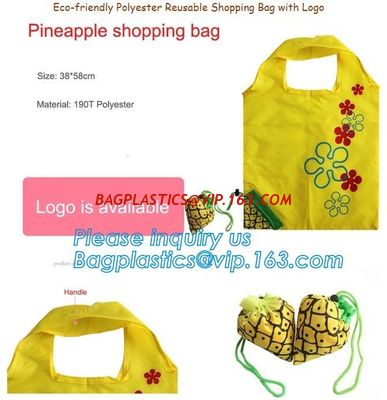 Eco-Friendly Reusable Polyester Foldable Shopping Bag,Custom Gift Promotional 210D 420D Polyester 190T Nylon Small Draws supplier