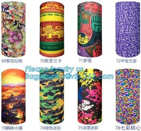 custom made digital sublimation polyester colorfast printed bandana,custom headwear printed seamless neck tube polyester supplier