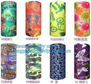 custom made digital sublimation polyester colorfast printed bandana,custom headwear printed seamless neck tube polyester supplier