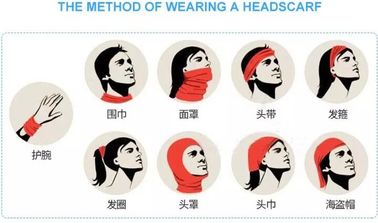 multi choice women head scarf printed colorful face mask custom logo/size bandana,Sport Strapping Seamless Custom Gaiter Whi supplier