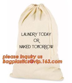 Custom printed nylon canvas biodegradable baby 100% organic cotton laundry bag,large cotton drawstring laundry bag pack supplier