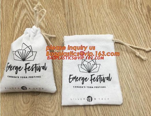 Shopping Cotton Drawstring Bag For Packaging,Eco-friendly quality custom jute and cotton line drawstring bags small musl supplier