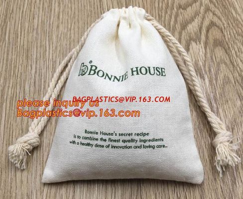 Shopping Cotton Drawstring Bag For Packaging,Eco-friendly quality custom jute and cotton line drawstring bags small musl supplier
