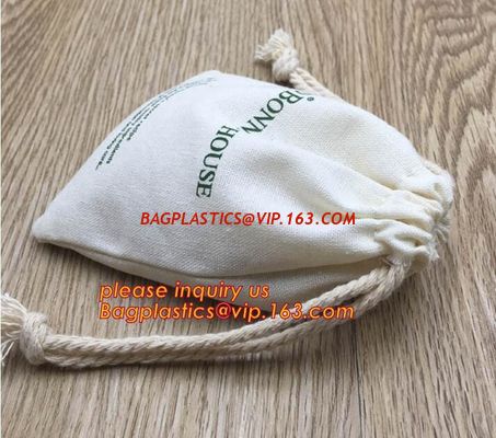 Shopping Cotton Drawstring Bag For Packaging,Eco-friendly quality custom jute and cotton line drawstring bags small musl supplier