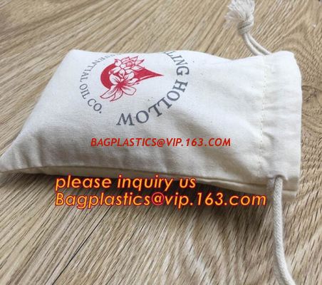 Shopping Cotton Drawstring Bag For Packaging,Eco-friendly quality custom jute and cotton line drawstring bags small musl supplier