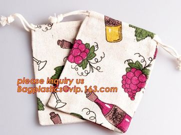 Small Boutiques Packaging Christmas Canvas Cotton Drawstring Bag For Gift,Market String Net Bag Kitchen Fruits Vegetable supplier