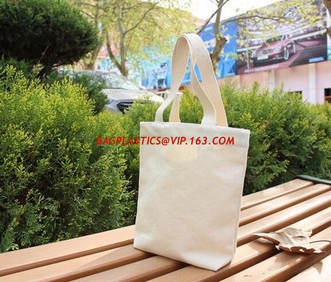 Fashionable Promotional White Cotton Cloth Handled Shopping Bag,Eco reusable custom promotional cotton canvas food pouch supplier