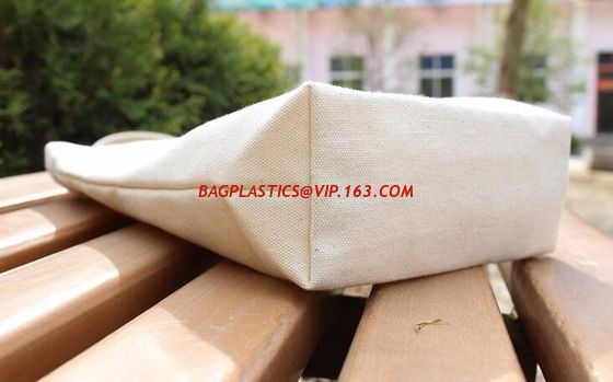Fashionable Promotional White Cotton Cloth Handled Shopping Bag,Eco reusable custom promotional cotton canvas food pouch supplier