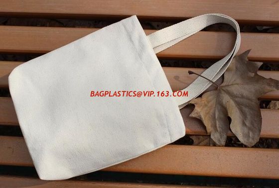 Fashionable Promotional White Cotton Cloth Handled Shopping Bag,Eco reusable custom promotional cotton canvas food pouch supplier