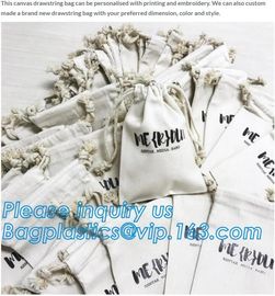 custom design fashion eco-friendly organic cotton canvas drawstring bag,High Quality Customized Cotton Muslin Drawstring supplier