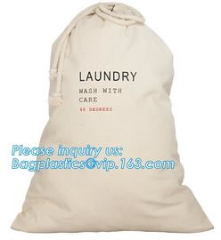 Custom fashionable Recyclable daily use cotton laundry wash bag,Large Printed Cotton Hotel Laundry Bag bagplastics bagea supplier
