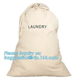 Custom fashionable Recyclable daily use cotton laundry wash bag,Large Printed Cotton Hotel Laundry Bag bagplastics bagea supplier