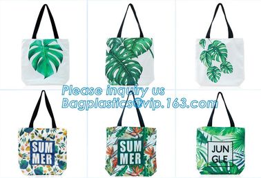 Custom Printed Cartoon Rope Handle Bag Cotton Canvas Carry Tote Bag Shopping Bag,reusable heavy duty cotton canvas tote supplier