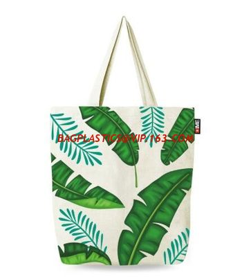 Promotional eco friendly natural handled cotton shopping tote bag,12oz Cheap wholesale fashion canvas rope handle beach supplier