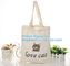 Fair trade calico cotton canvas tote bag long handle,cotton Canvas Tote Bag with 2 extra pocket outside for day use supplier