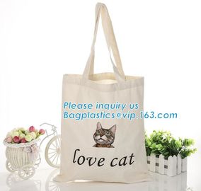 Fair trade calico cotton canvas tote bag long handle,cotton Canvas Tote Bag with 2 extra pocket outside for day use supplier