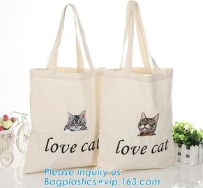 Fair trade calico cotton canvas tote bag long handle,cotton Canvas Tote Bag with 2 extra pocket outside for day use supplier