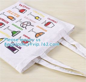 customized logo white/pink blank small cotton handle bag,cotton canvas gift tote bag three color nylon handle bag bageas supplier