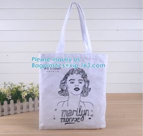 Handle shoulder dual use recyclable shopping cotton bag,Manufacturer custom-made 12oz white handled cotton canvas tote b supplier