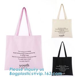 Handle Reusable Cotton Tote Shopping Bag Grocery Shoulder Canvas Bag,customized design cotton canvas tote bag long handl supplier