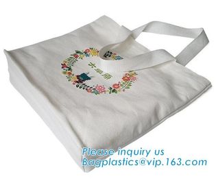 Wholesale white color letters series printing rough rope handle cotton canvas fabric foldable tote shopping bag bagplast supplier