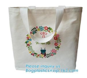 Wholesale white color letters series printing rough rope handle cotton canvas fabric foldable tote shopping bag bagplast supplier