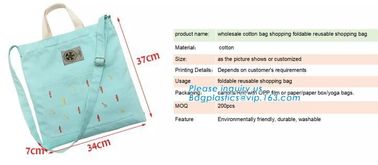 Wholesale white color letters series printing rough rope handle cotton canvas fabric foldable tote shopping bag bagplast supplier