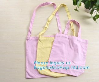 Promotional Logo Printed Custom Handle Shopping Canvas Cotton Tote Bag,Promotional Long handle silk printing logo soft c supplier