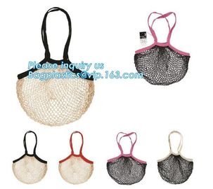 high quality reusable Cotton Mesh Net bag Shopping Tote Bag for foods and vegetable,Extra lightweight cotton net mesh ba supplier